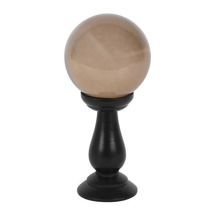 Small Clear Crystal Ball on Stand