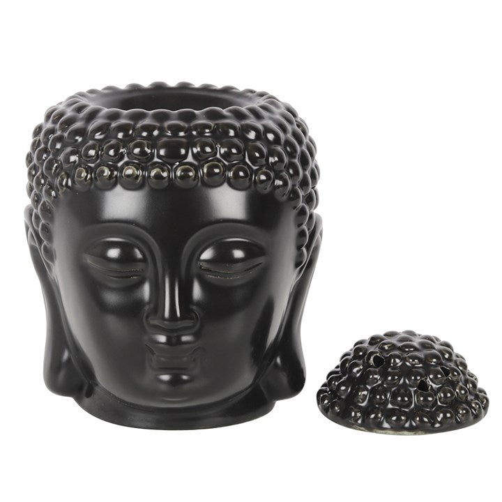 Small Grey Buddha Head Oil Burner