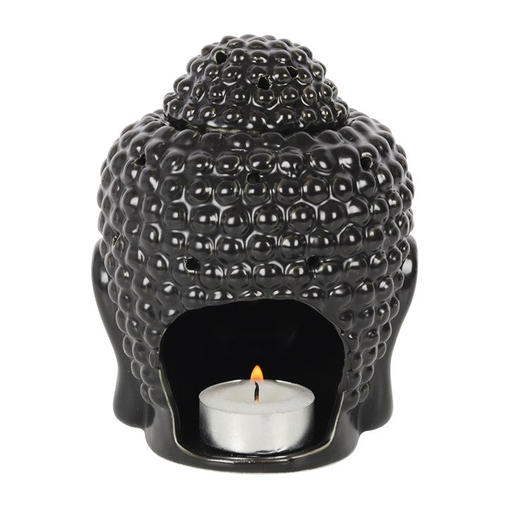 Small Grey Buddha Head Oil Burner