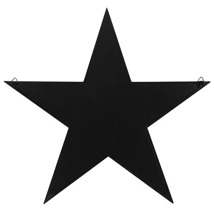 Black Framed Pentagram Mirror Shelf